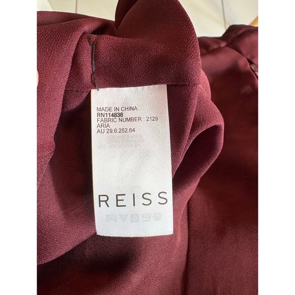 Reiss Long Sleeve Aster Print Ruffle Skirt Tiered Fit and Flare Mini Dress - 10 - Picture 7 of 9